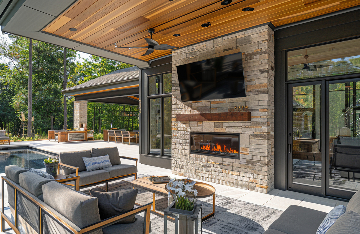 Modern Outdoor Entertainment Living Space 